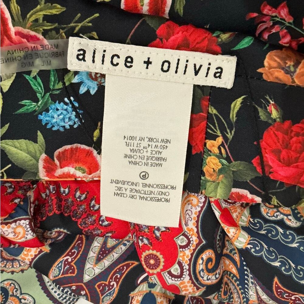 Alice + Olivia‎ Dottie Reversible Kimono Tangerine Combo Size Medium/Large - Picture 11 of 11